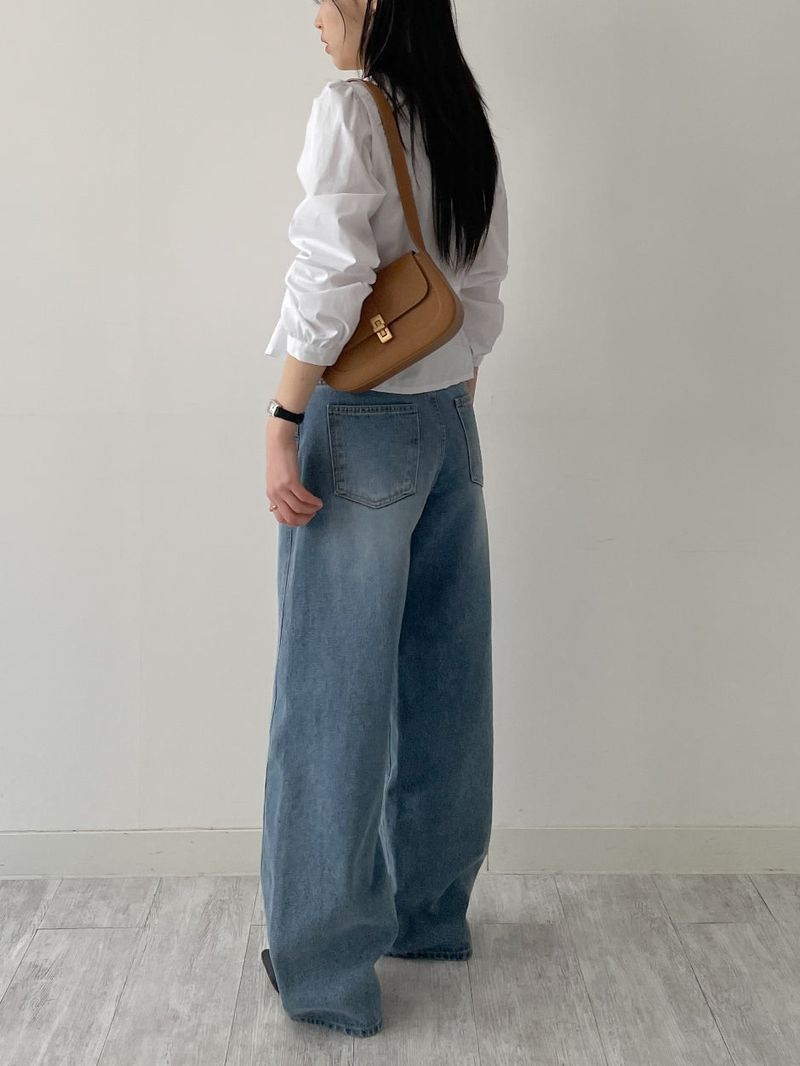 558 Catbrush Wide Denim Pants