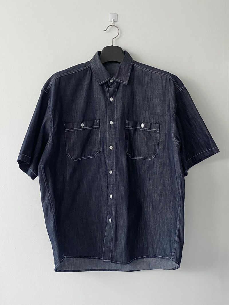 Modern denim set up half shirts