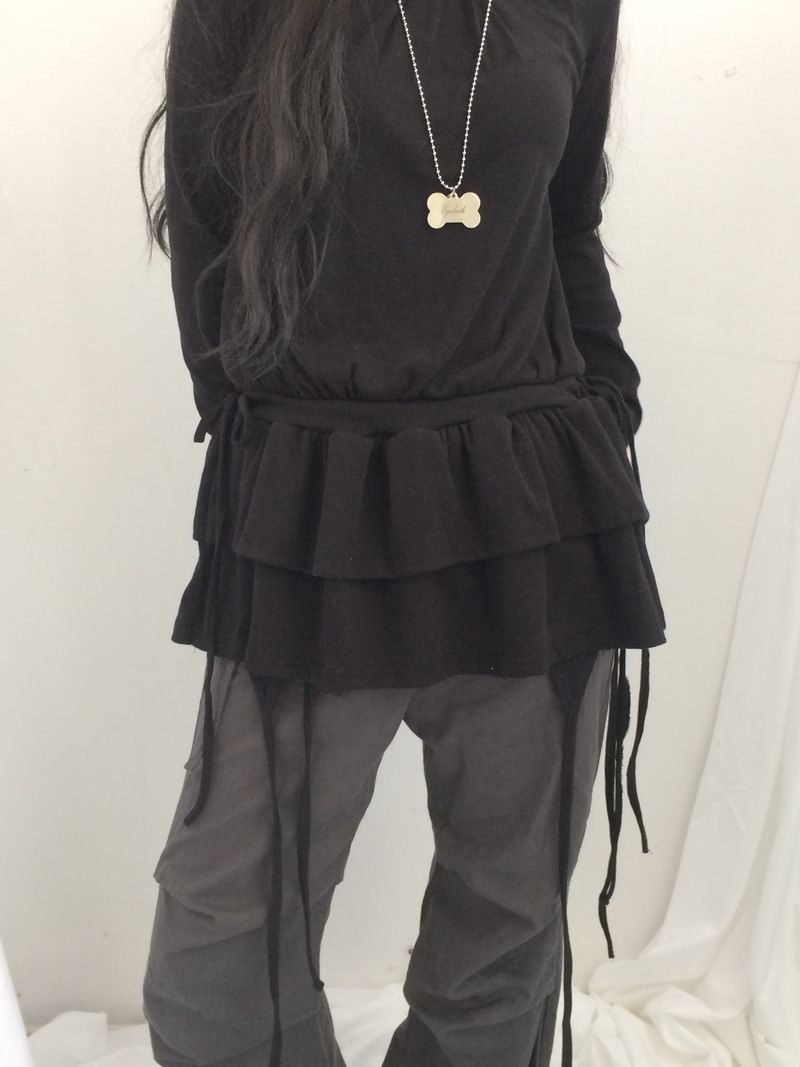 side strap frill dress