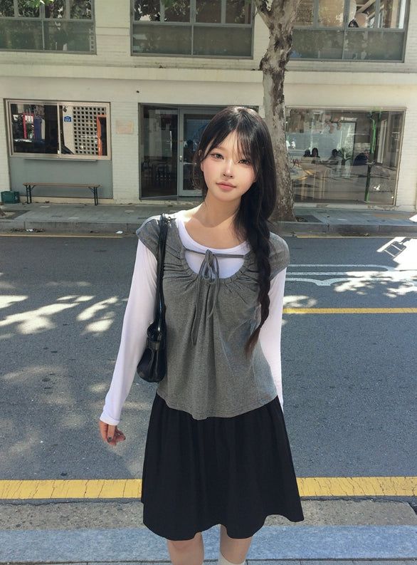 Ravi Basic Round-Neck Long Sleeve T-Shirt