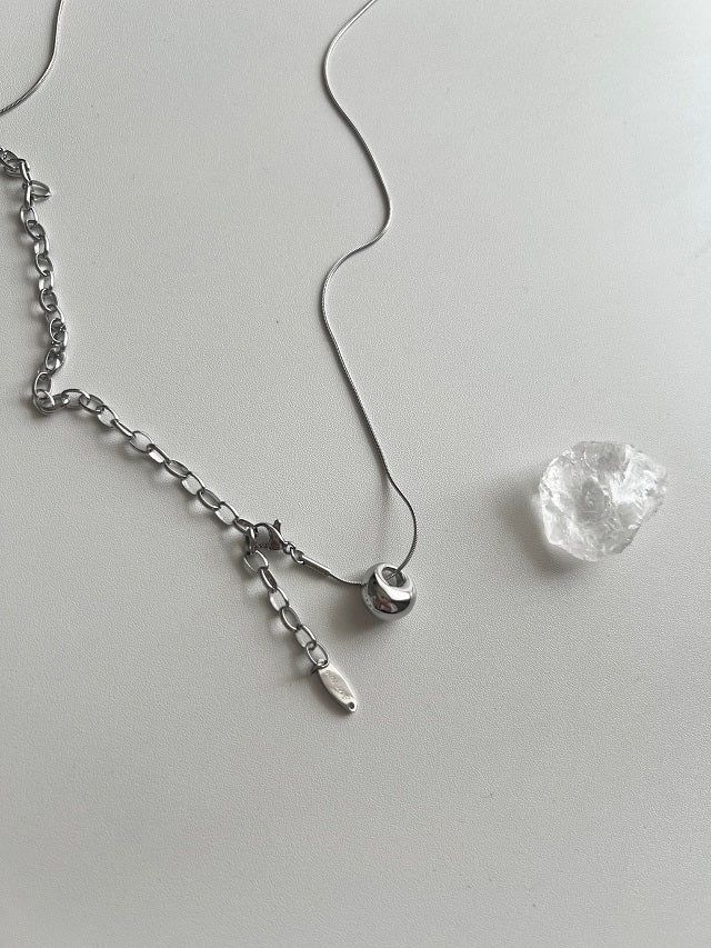 ddo vertical bold donut coin two way long layered necklace