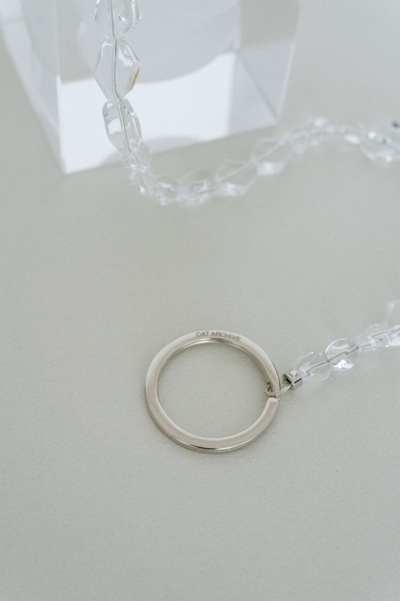 Glass keyring