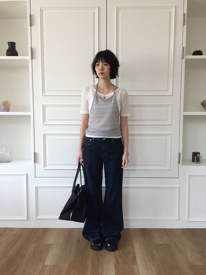 DUGGY（ダギー）の「Slit sheer halterneck sleeveless top (3color)（Tops）」