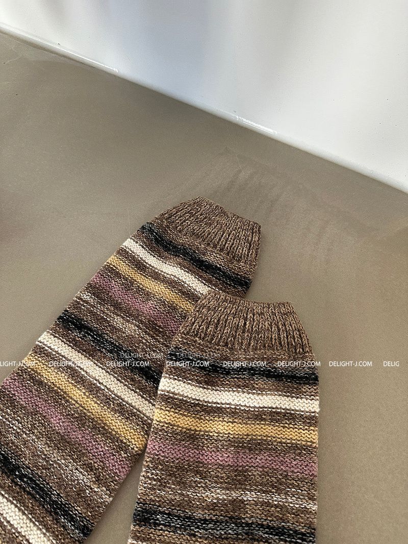 Stripe Knit Leg Warmer