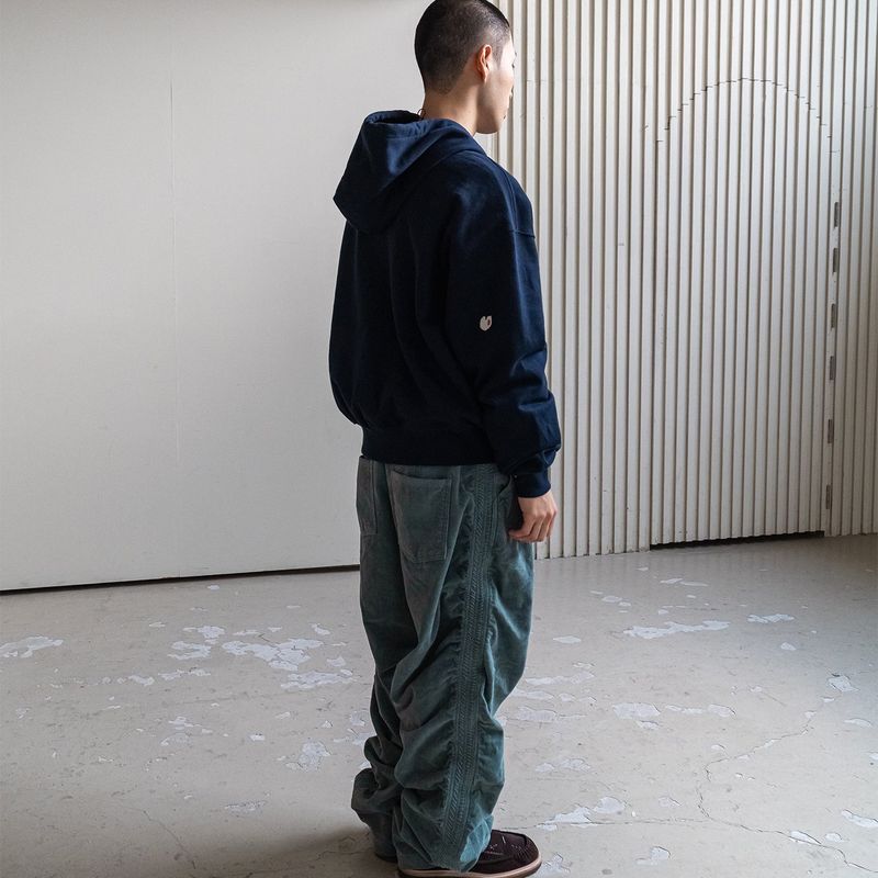 Gardener hoodied zip-up / Navy