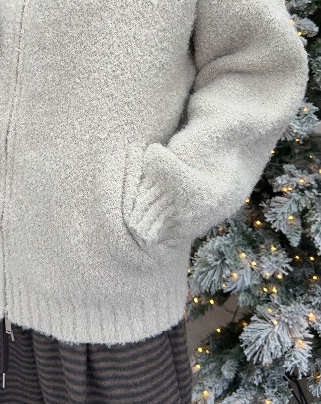 Helid Boucle Knit Zip-Up