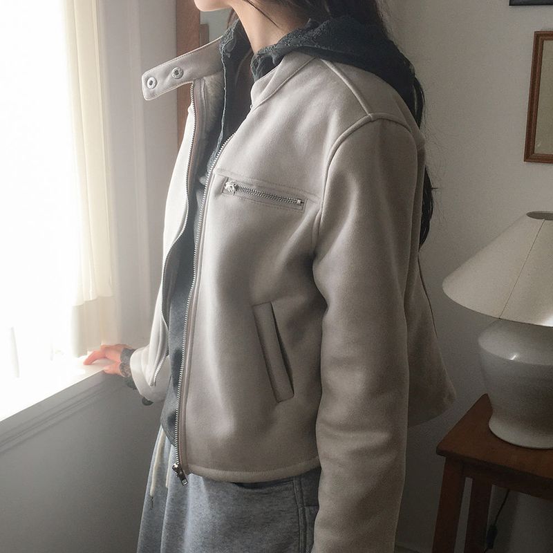 Tecome Suede Fur Mustang Jacket
