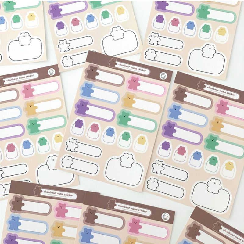 chanibear name sticker