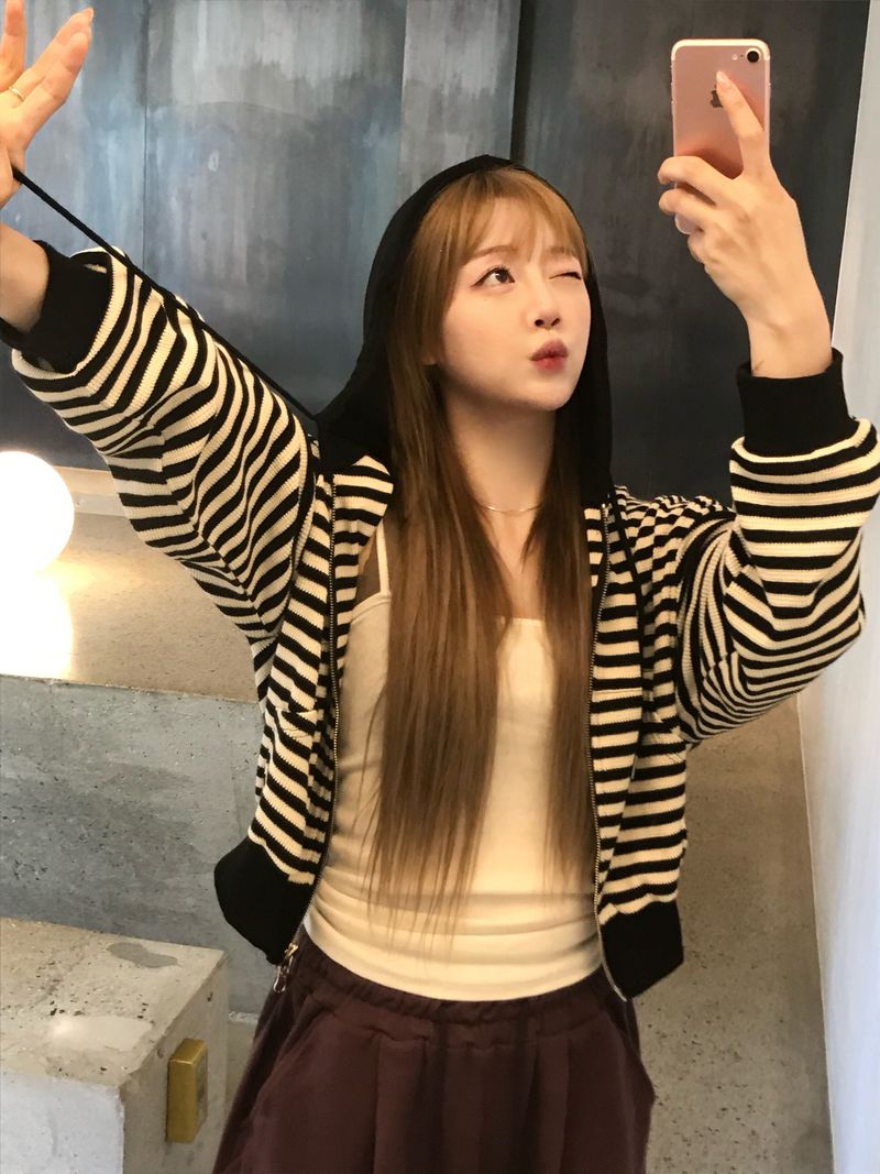 Arco iris（アルコイリス）の「Camila stripe zip up（Tops）」