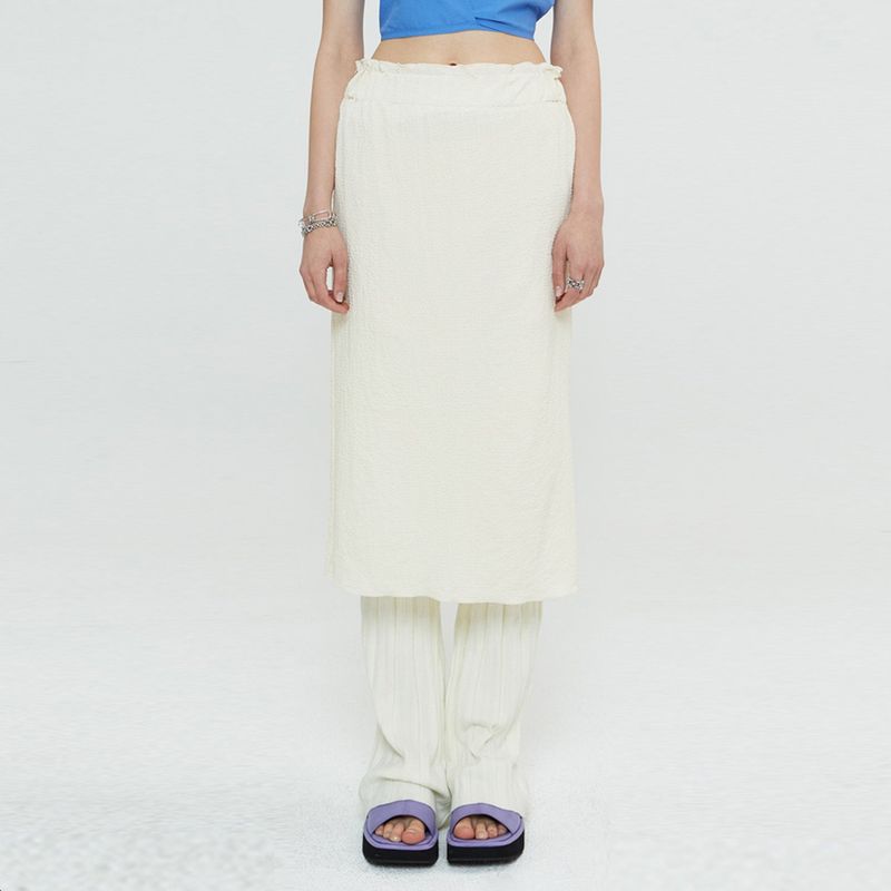SPERONE（スペロネ）の「RELAXED SEERSUCKER SKIRT (CREAM)（Skirts）」