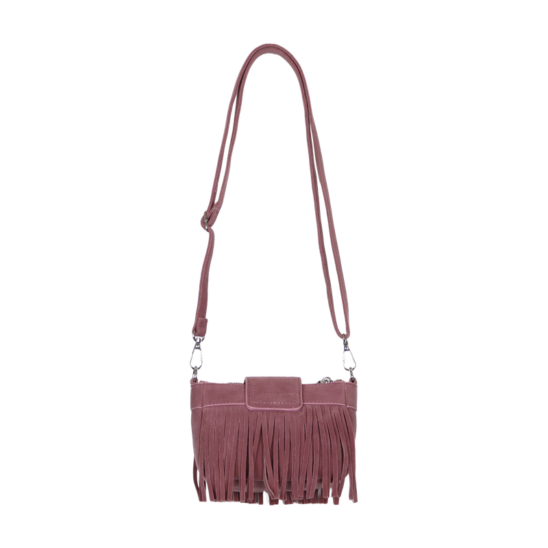 TASSEL SUEDE RIBBON CROSS BAG