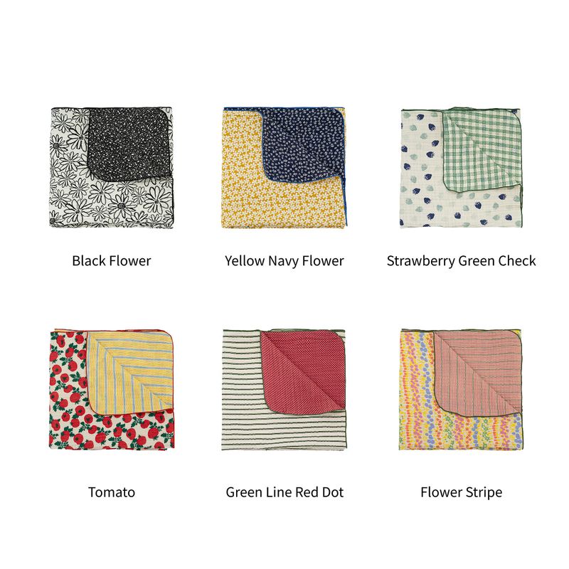 Reversible cotton Summer Blanket - L size