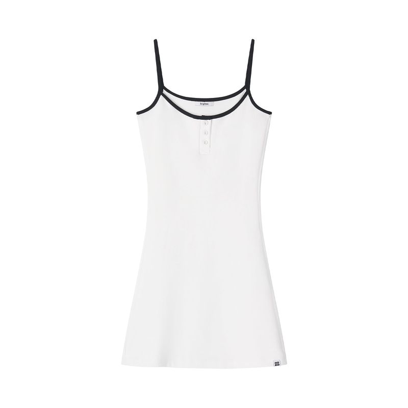 エッセンシャル コントラスト ミニドレス White