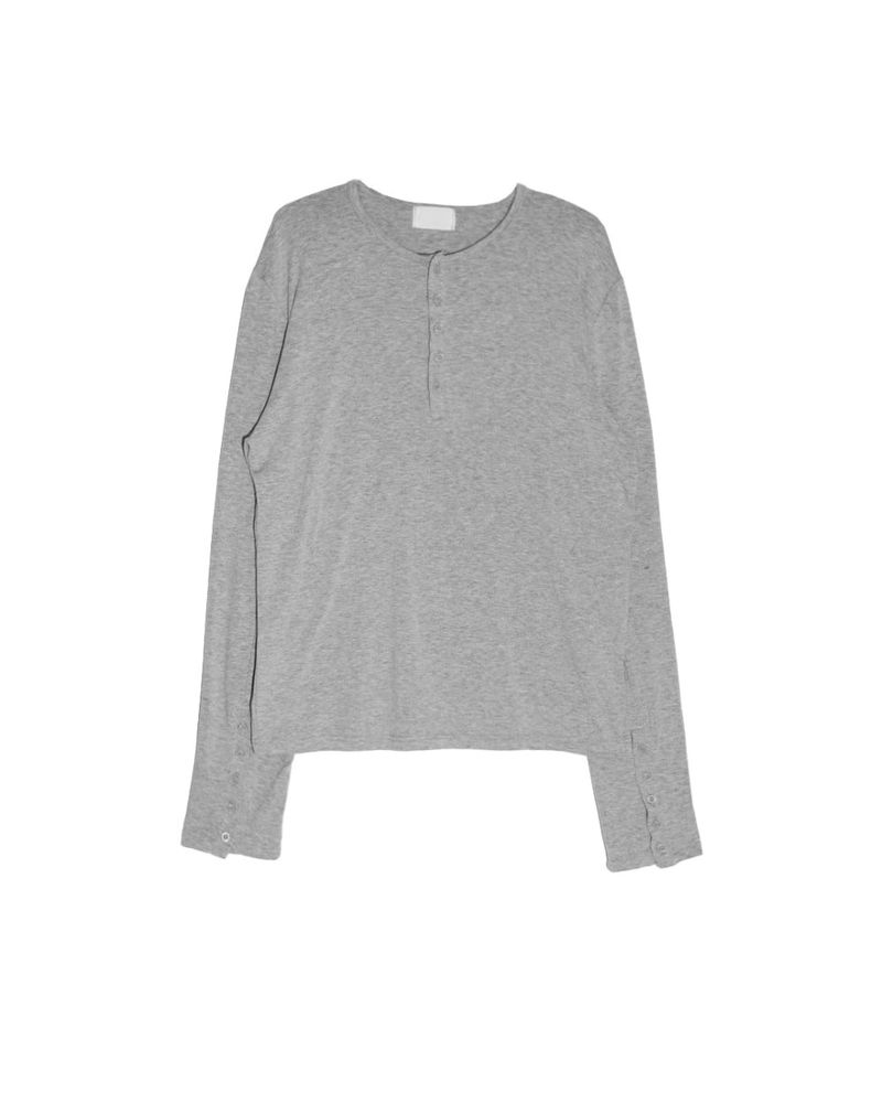 EDGE BUTTON HENLEY TEE