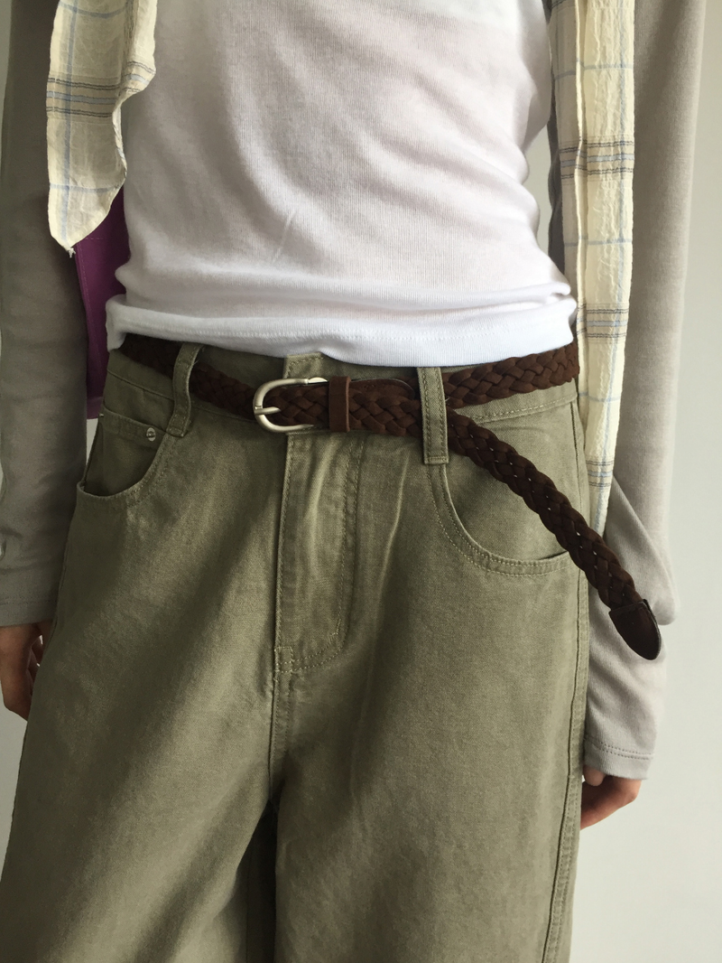 [SET]ミュート カーブドパンツ ＋ ベルト