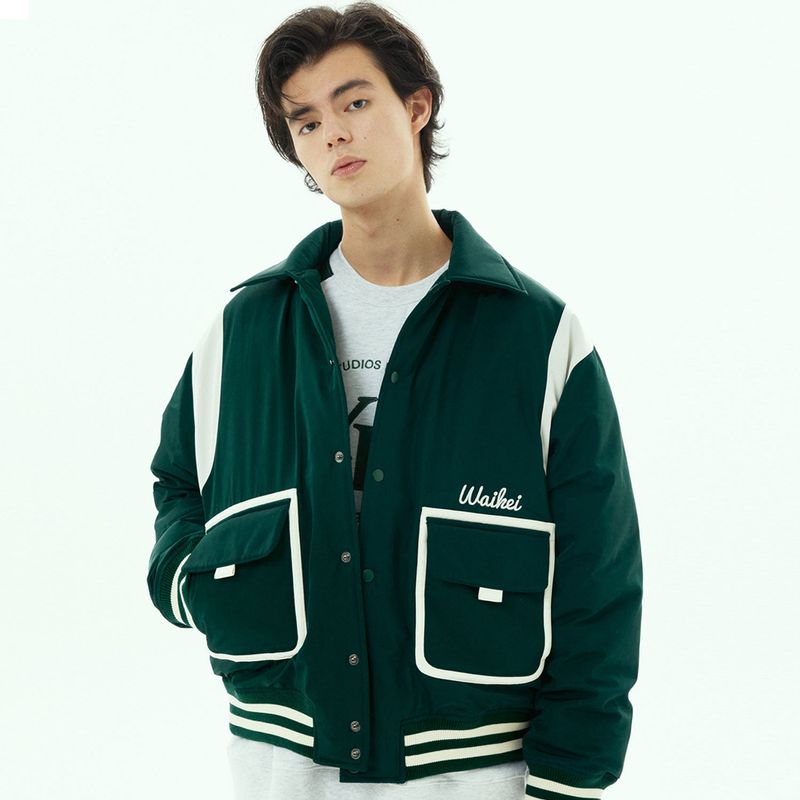 WaiKei（ワイケイ）の「Double pocket varsity duck down padded jacket（Jackets/Outerwear）」