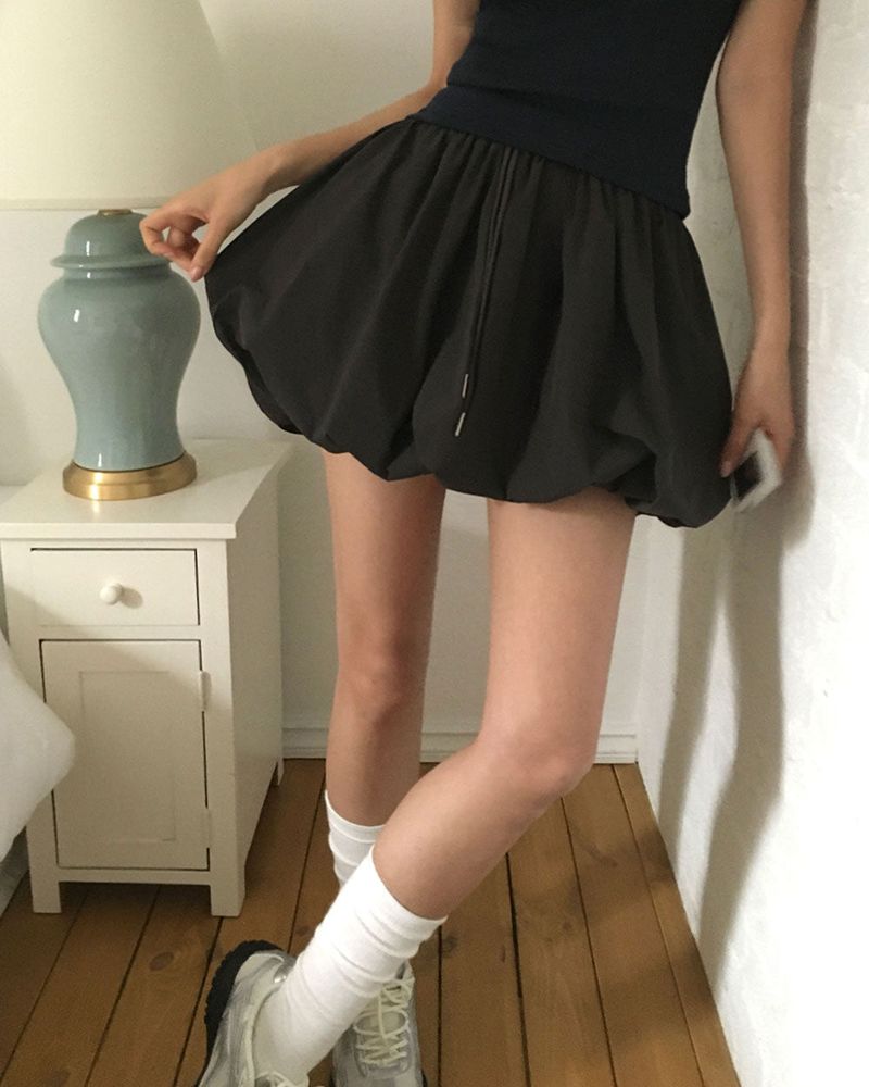 [MADE/3color] Dive, pumpkin fluffy miniskirt