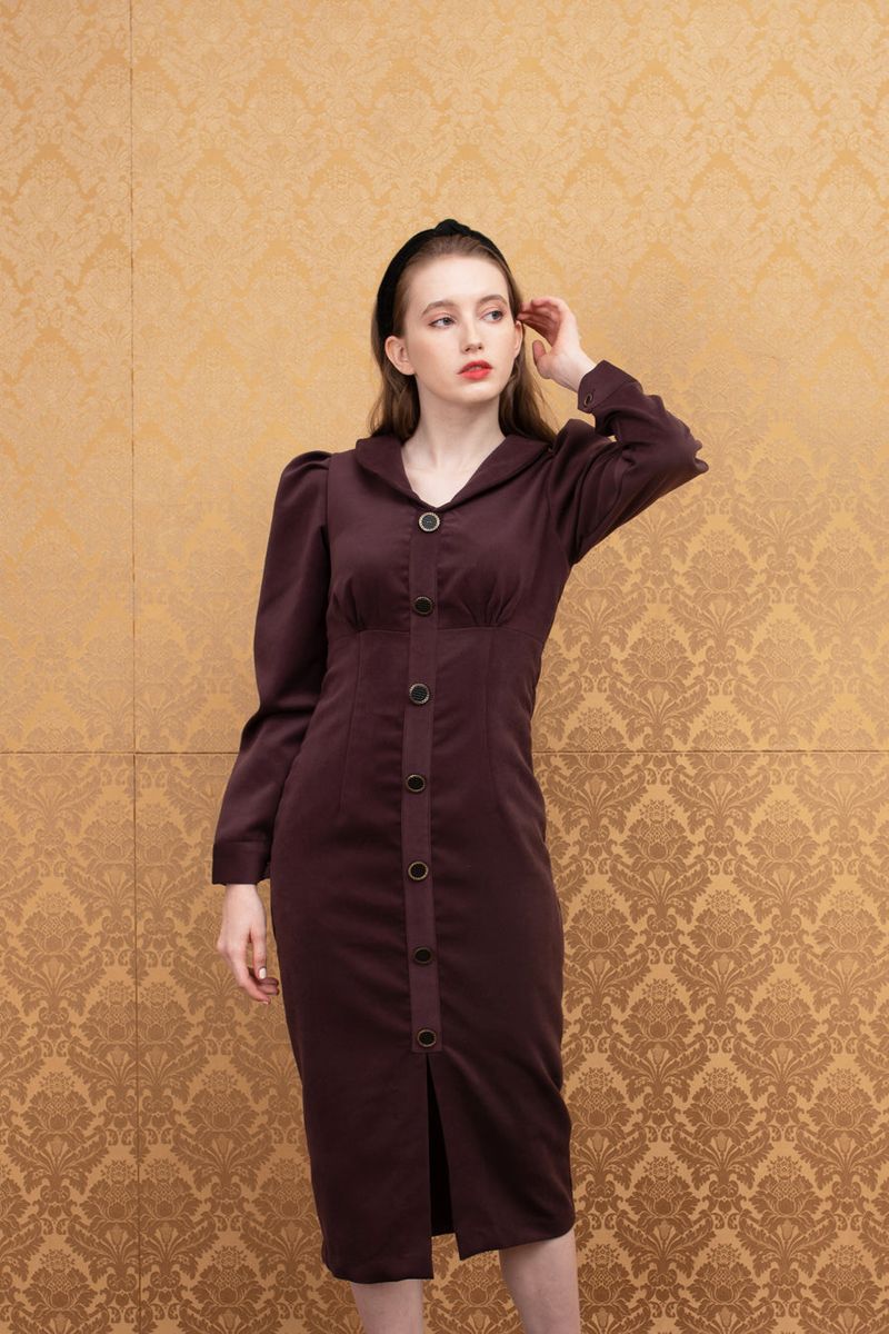 volume sleeve dress