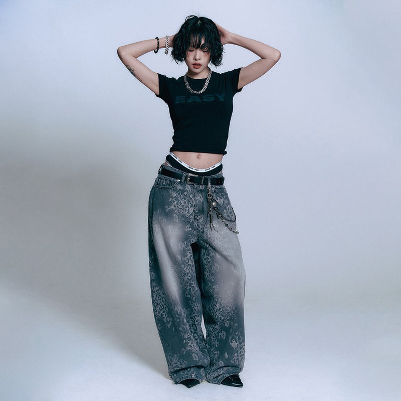 EASY See-through Crop Short Sleeve - Black