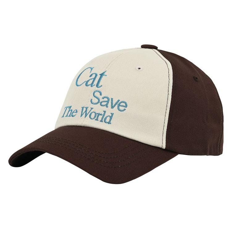 Cat Save The World ballcap (Brown)