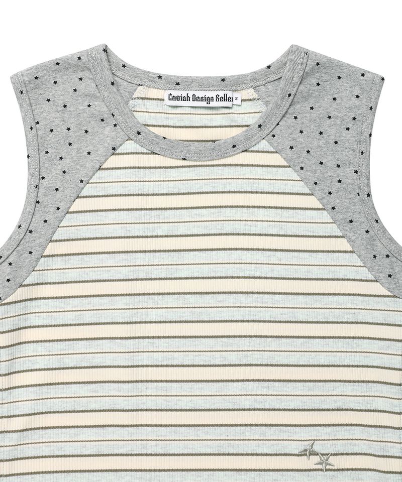 MULTI STRIPED SLEEVELESS BLUE(CV2GMFT581A)