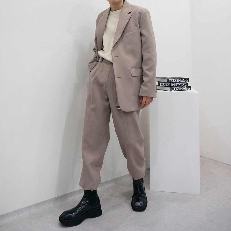 SK Daddy Half Two-Button Jacket (Set Up