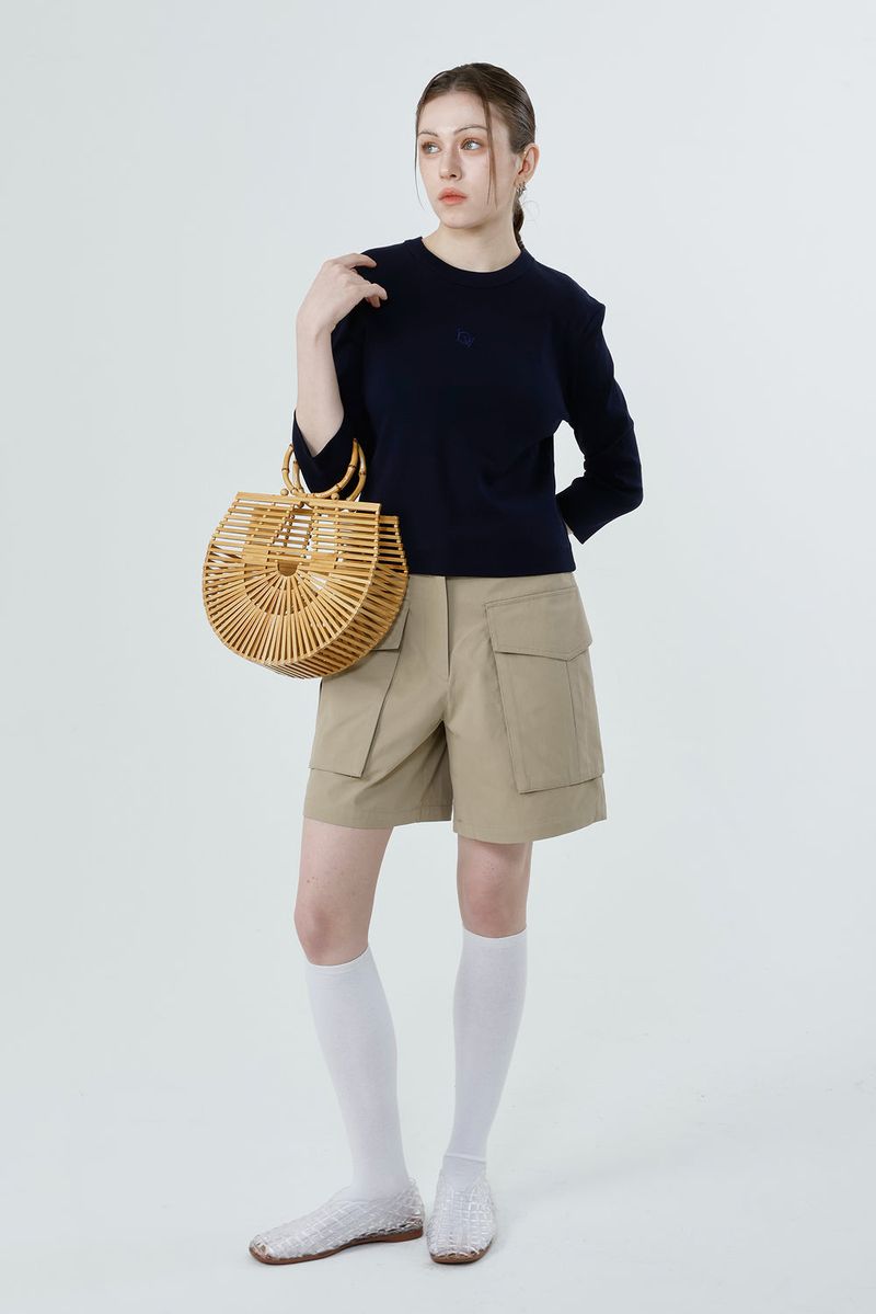 BIG POCKET 4-LENGTH PANTS_SAND BEIGE
