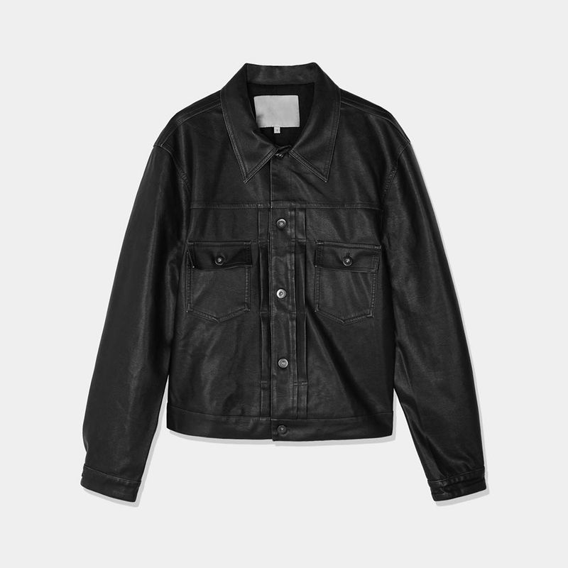 ASCLO Tracker Crop Leather Jacket (3color)