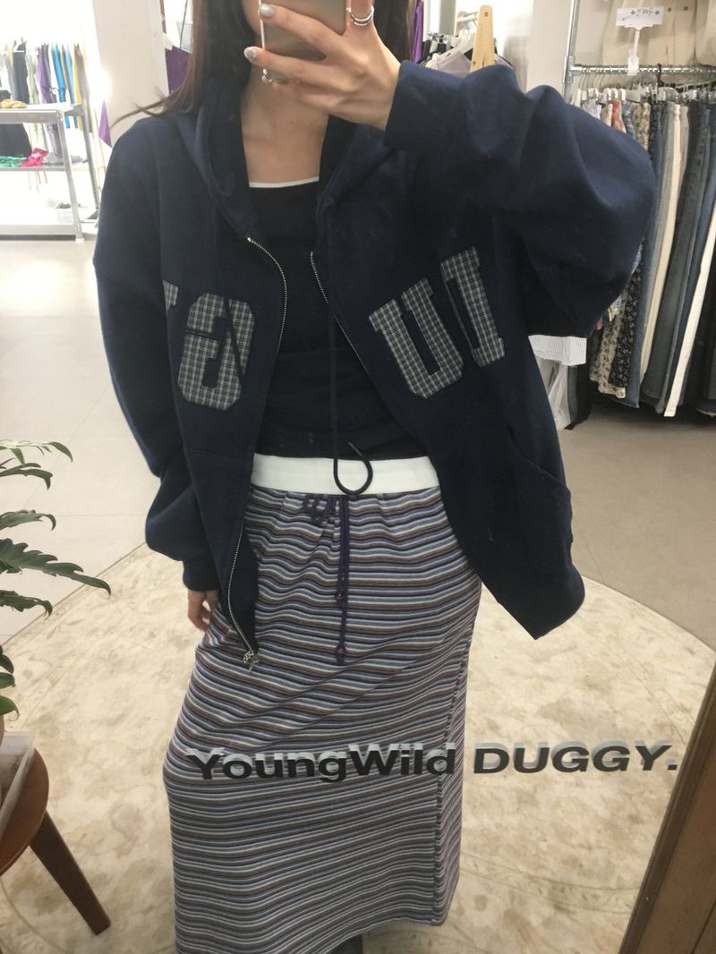 YWD STRIPE SKIRT (2color)