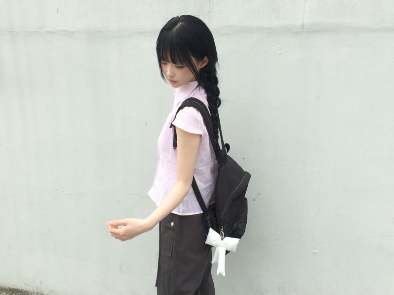 vintage two-tone backpack
