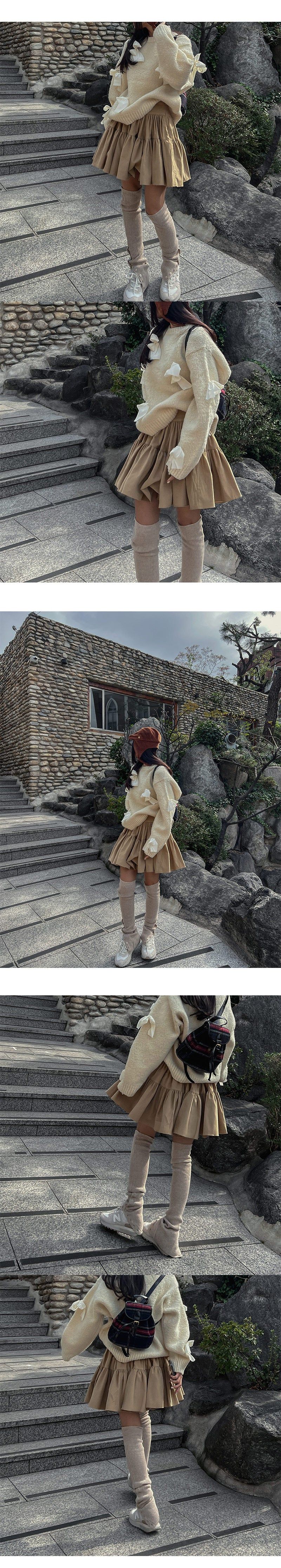 Vanilla corduroy skirt