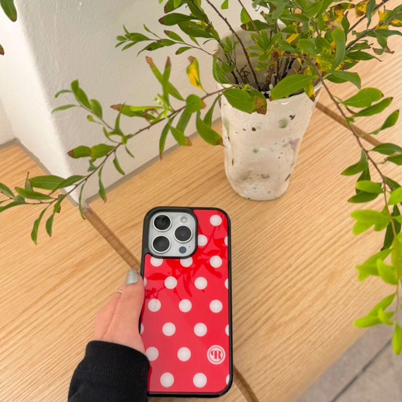 [MADE] m dot. (red) glass bumper iPhone case