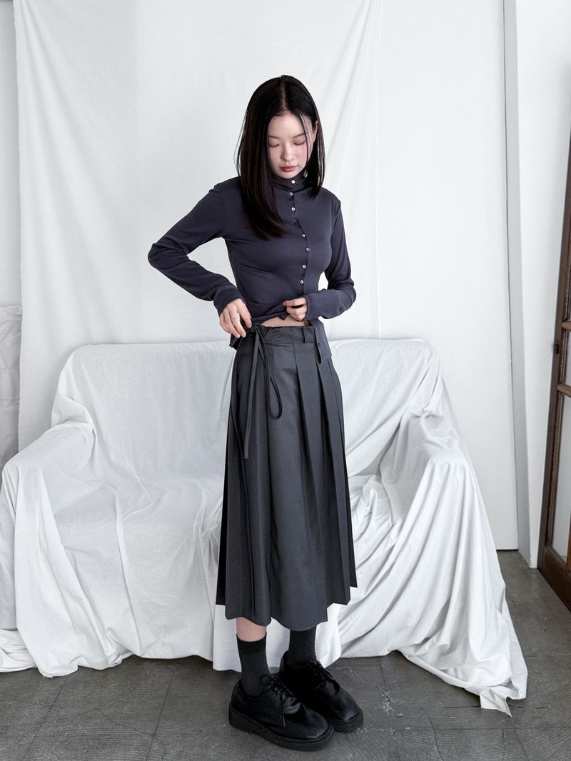 STRAP MIDI WRAP SKIRT