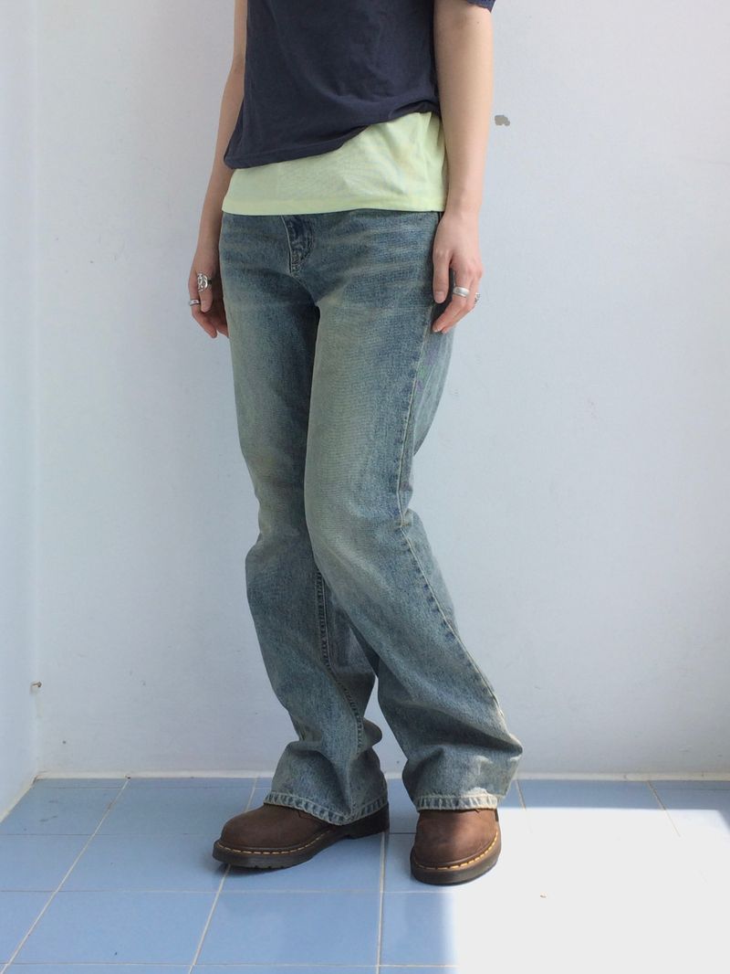 Vintage blue bootcut pants