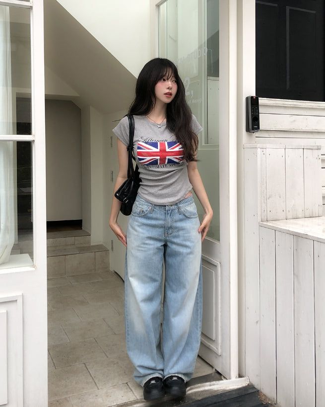 Blush Lace Sagging Denim Pants