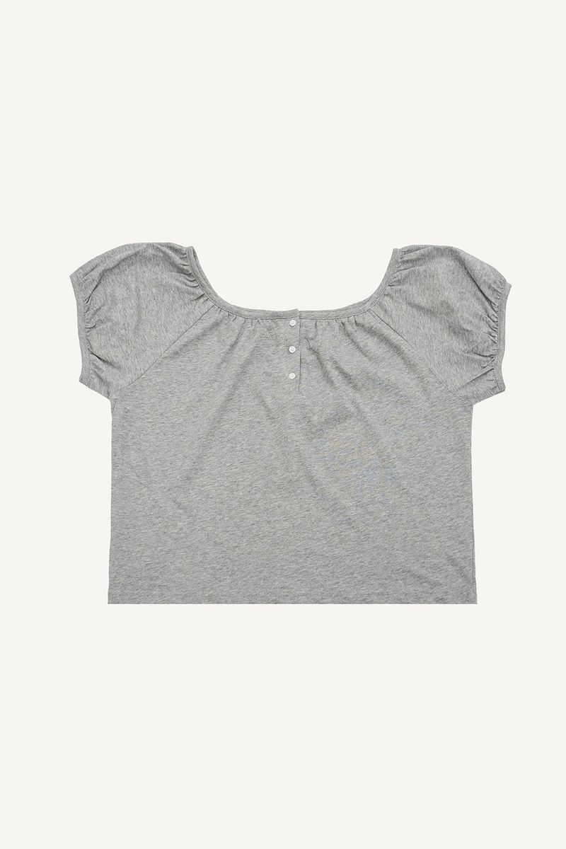 Shirred puff T-shirt