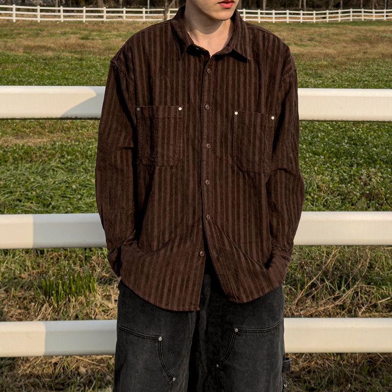 Berl heavy corduroy rivet shirt