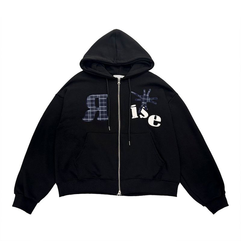 Nuance Check Hood Zip-Up