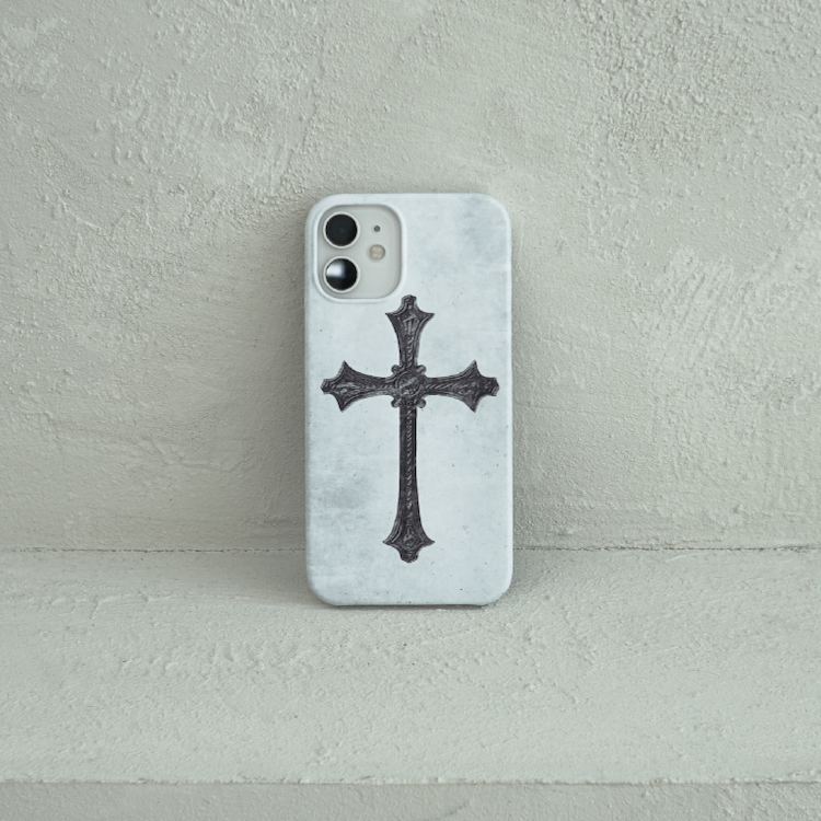 [MADE] cross hard phone case (matt white)