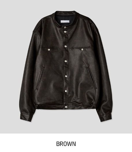 Margo Snap Pocket Balloon Leather Jacket