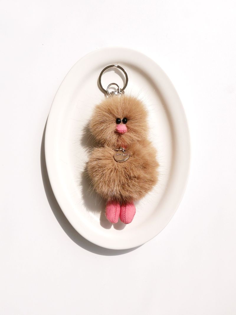 Cosymosy Mini Bird Keyring - Latte