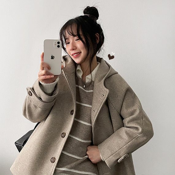 Barty High-Neck Hooded Coat Jacket - Poly Lining, Quilted Lining 2 types!
