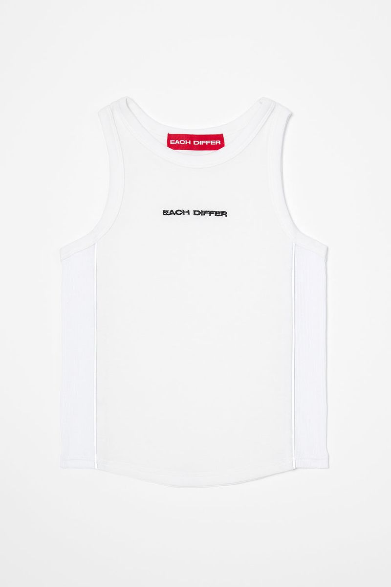 REFLECTIVE PIPING CROP TOP_WHITE