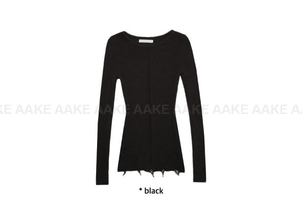 (WOOL) ROUGH DAMAGE KNIT