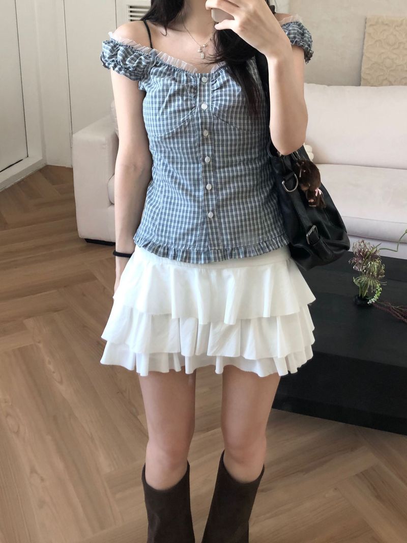 Roman Cancan mini skirt (2 colors)