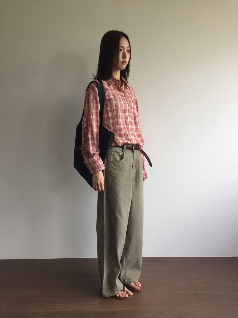 Lazy Log Check Shirt (2color)
