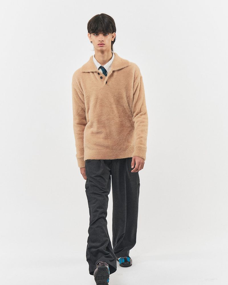 Bluesf woolen wide slacks