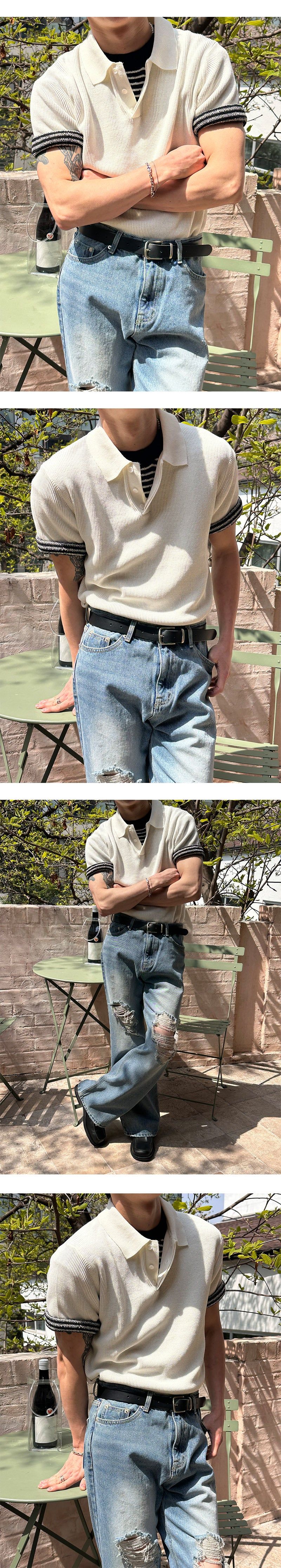 [S/S] Hidden linen kara half knit(4color)