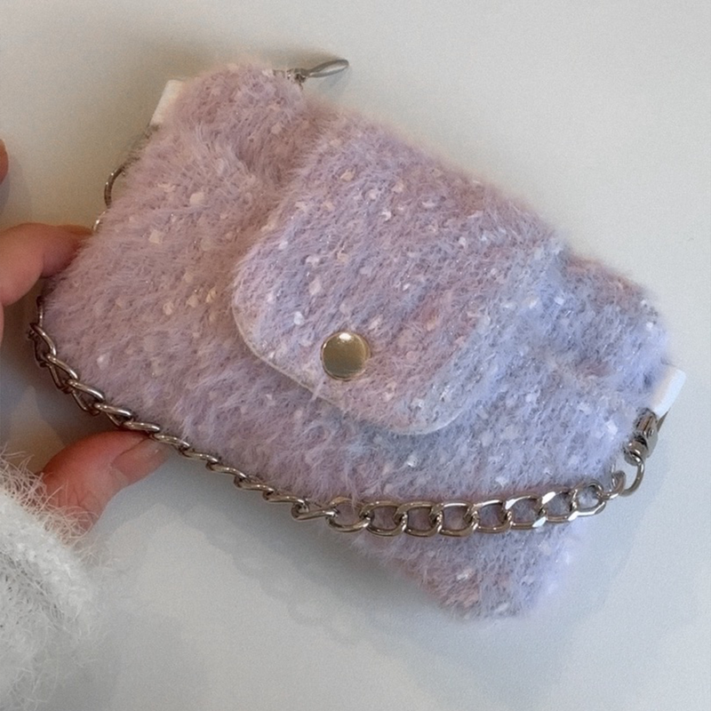 boucle chain wallet bag (2color)