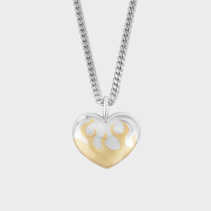 MINI FLAME LOVE NEC(BRASS) SILVER925